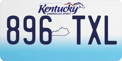 KY license plate 896TXL