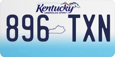KY license plate 896TXN