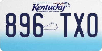 KY license plate 896TXO