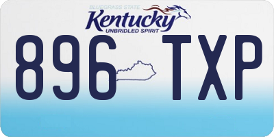 KY license plate 896TXP