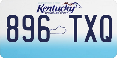 KY license plate 896TXQ