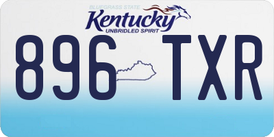 KY license plate 896TXR