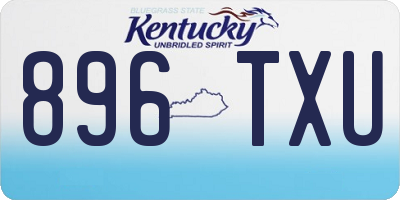 KY license plate 896TXU