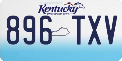 KY license plate 896TXV