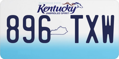 KY license plate 896TXW