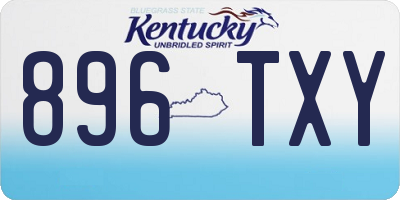KY license plate 896TXY