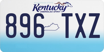 KY license plate 896TXZ