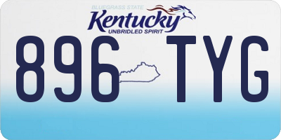 KY license plate 896TYG