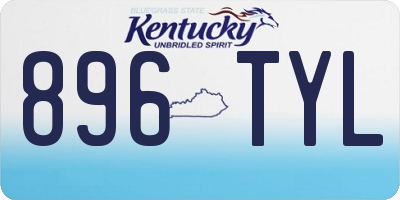 KY license plate 896TYL