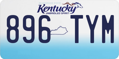 KY license plate 896TYM