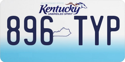 KY license plate 896TYP