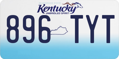 KY license plate 896TYT