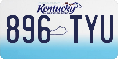 KY license plate 896TYU