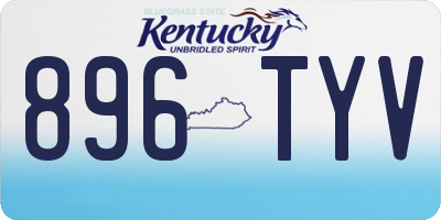 KY license plate 896TYV