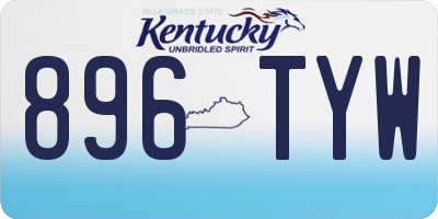 KY license plate 896TYW