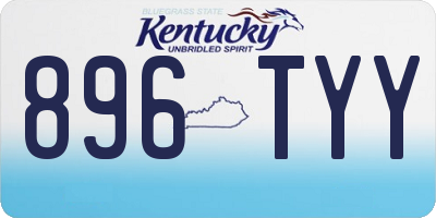 KY license plate 896TYY