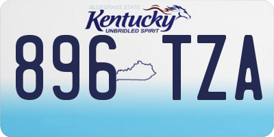 KY license plate 896TZA
