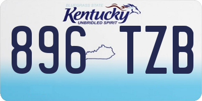 KY license plate 896TZB