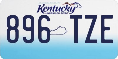 KY license plate 896TZE