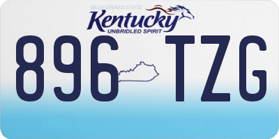 KY license plate 896TZG