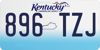 KY license plate 896TZJ