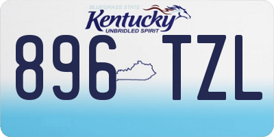 KY license plate 896TZL