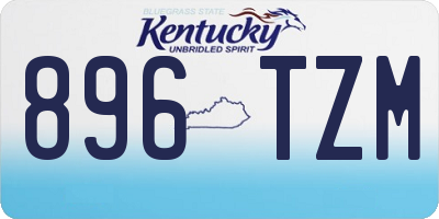 KY license plate 896TZM