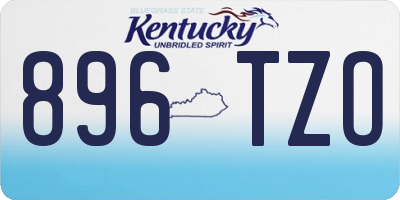 KY license plate 896TZO