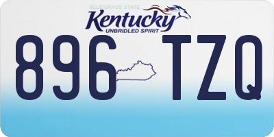 KY license plate 896TZQ