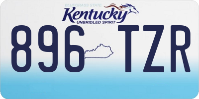 KY license plate 896TZR