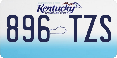 KY license plate 896TZS