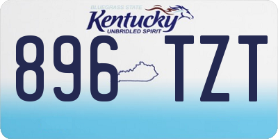 KY license plate 896TZT