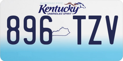 KY license plate 896TZV
