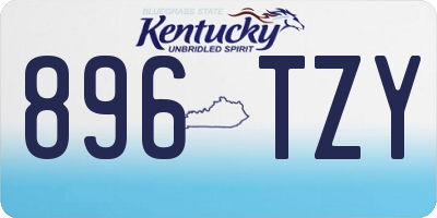 KY license plate 896TZY