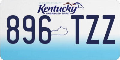 KY license plate 896TZZ