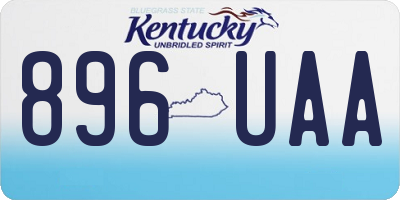 KY license plate 896UAA