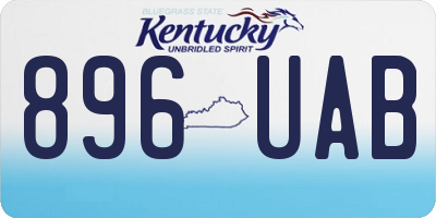 KY license plate 896UAB