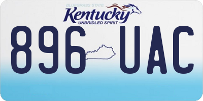 KY license plate 896UAC