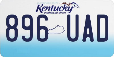 KY license plate 896UAD