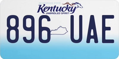KY license plate 896UAE