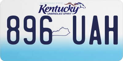 KY license plate 896UAH