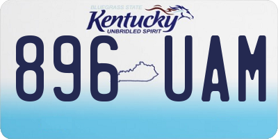 KY license plate 896UAM