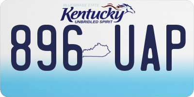 KY license plate 896UAP