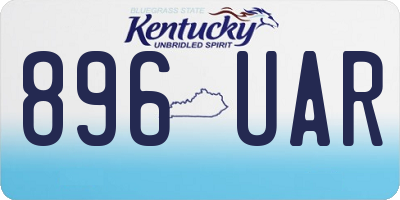 KY license plate 896UAR