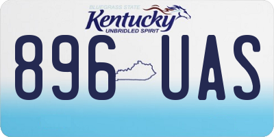 KY license plate 896UAS