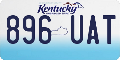 KY license plate 896UAT