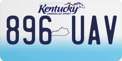 KY license plate 896UAV