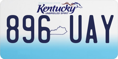 KY license plate 896UAY