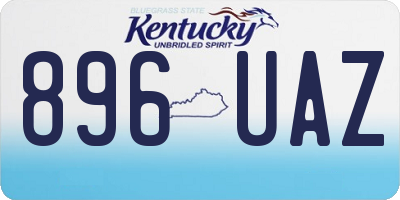KY license plate 896UAZ