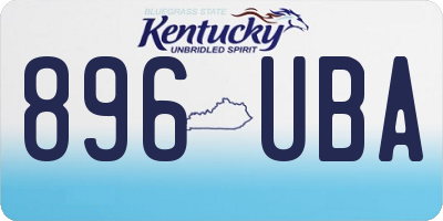 KY license plate 896UBA
